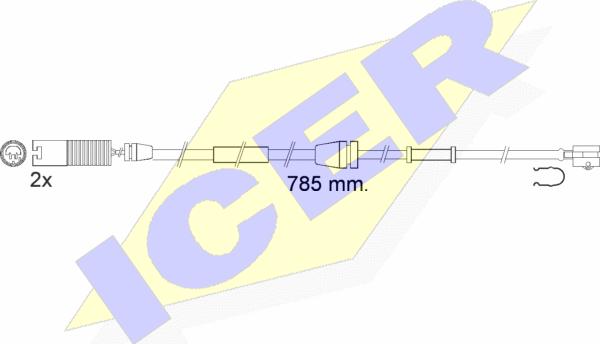 Icer 610536 E C - Signalni kontakt, trosenje kočione plocice www.molydon.hr