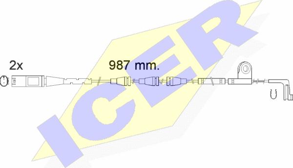 Icer 610571 E C - Signalni kontakt, trosenje kočione plocice www.molydon.hr