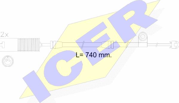 Icer 610603 E C - Signalni kontakt, trosenje kočione plocice www.molydon.hr