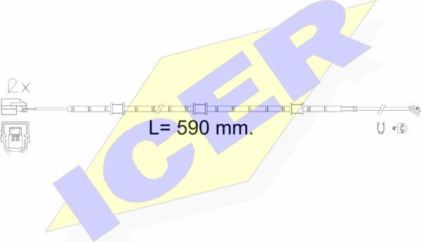 Icer 610619 E C - Signalni kontakt, trosenje kočione plocice www.molydon.hr