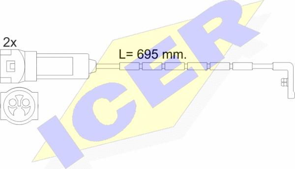 Icer 610241 E C - Signalni kontakt, trosenje kočione plocice www.molydon.hr