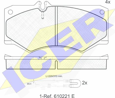 Icer 140405-113 - Komplet Pločica, disk-kočnica www.molydon.hr