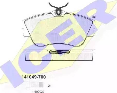 Icer 141049 - Komplet Pločica, disk-kočnica www.molydon.hr