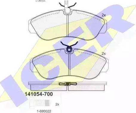 Icer 141054 - Komplet Pločica, disk-kočnica www.molydon.hr