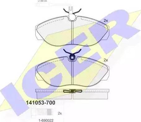 Icer 141053 - Komplet Pločica, disk-kočnica www.molydon.hr