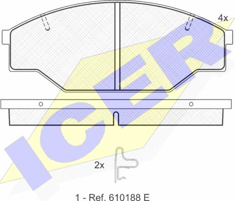 Icer 141009 - Komplet Pločica, disk-kočnica www.molydon.hr