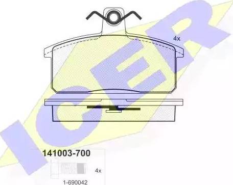 Icer 141003 - Komplet Pločica, disk-kočnica www.molydon.hr