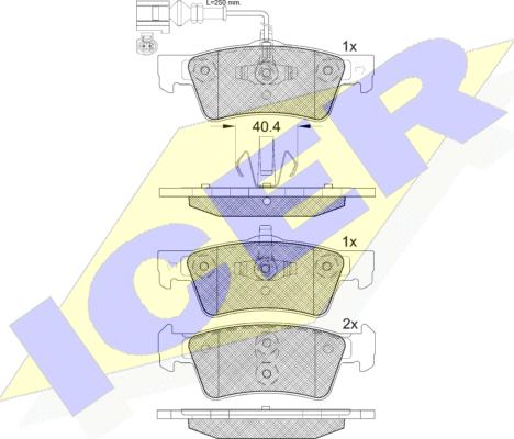 Icer 141816-203 - Komplet Pločica, disk-kočnica www.molydon.hr