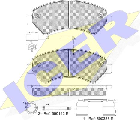 Icer 141836-201 - Komplet Pločica, disk-kočnica www.molydon.hr