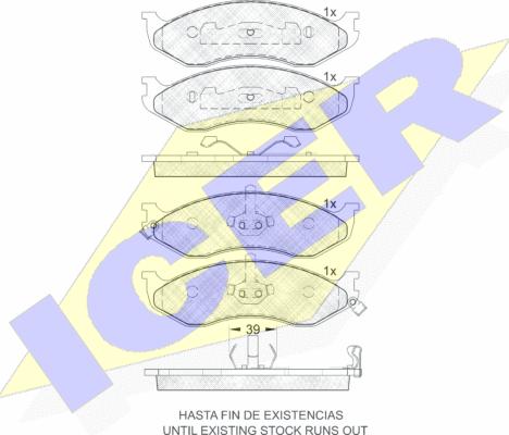 Icer 141397 - Komplet Pločica, disk-kočnica www.molydon.hr