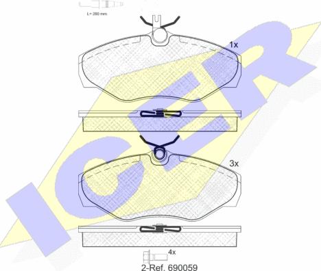 Icer 141315-203 - Komplet Pločica, disk-kočnica www.molydon.hr