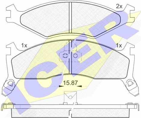 Icer 141270-205 - Komplet Pločica, disk-kočnica www.molydon.hr