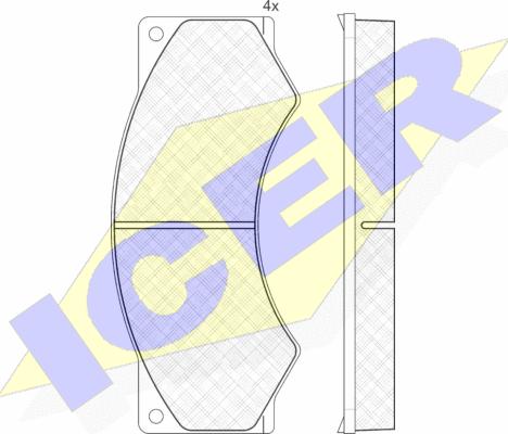 Icer 150764 - Komplet Pločica, disk-kočnica www.molydon.hr