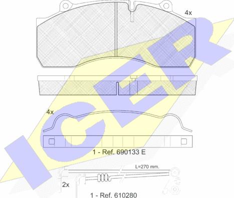 Icer 151437-118 - Komplet Pločica, disk-kočnica www.molydon.hr