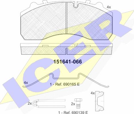 Icer 151641 - Komplet Pločica, disk-kočnica www.molydon.hr