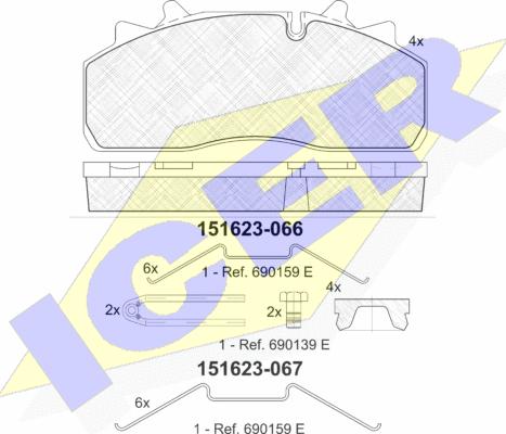 Icer 151623-066 - Komplet Pločica, disk-kočnica www.molydon.hr