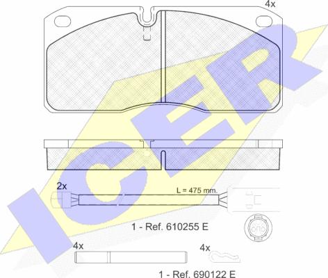 Icer 151078-116 - Komplet Pločica, disk-kočnica www.molydon.hr