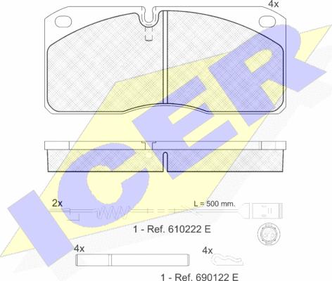 Icer 151078-110 - Komplet Pločica, disk-kočnica www.molydon.hr