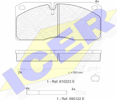 Icer 151078-111 - Komplet Pločica, disk-kočnica www.molydon.hr