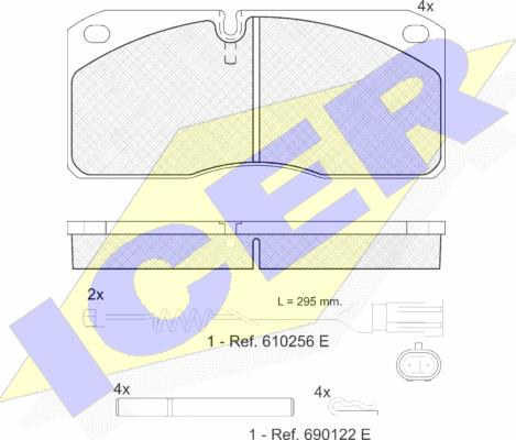 Icer 151078-117 - Komplet Pločica, disk-kočnica www.molydon.hr