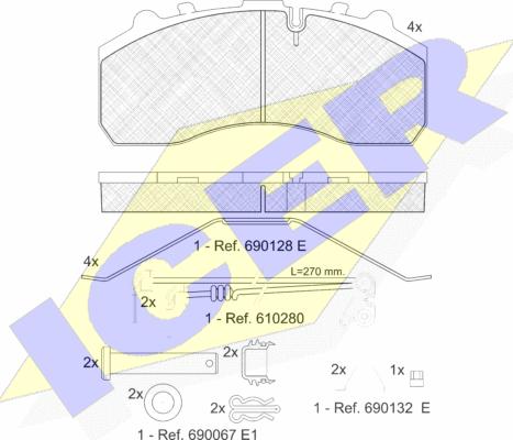 Icer 151194-118 - Komplet Pločica, disk-kočnica www.molydon.hr