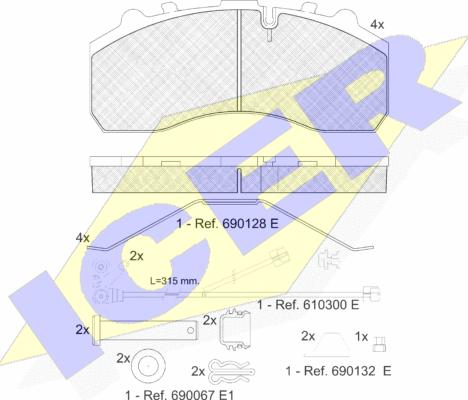 Icer 151194-117 - Komplet Pločica, disk-kočnica www.molydon.hr