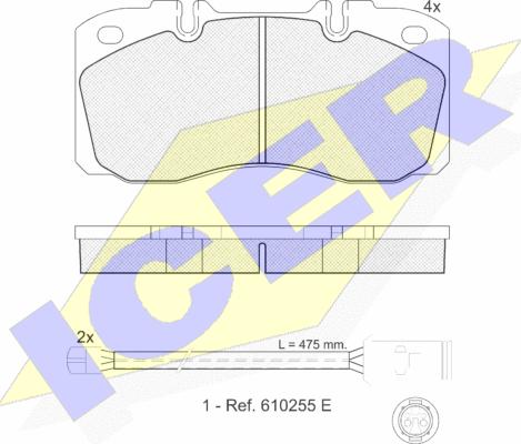 Icer 151161-116 - Komplet Pločica, disk-kočnica www.molydon.hr