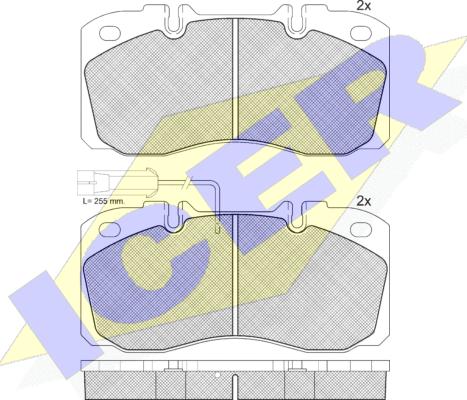 Icer 151161-203 - Komplet Pločica, disk-kočnica www.molydon.hr