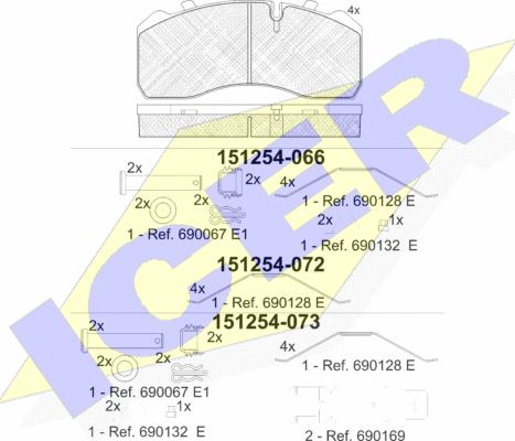 Icer 151254 - Komplet Pločica, disk-kočnica www.molydon.hr