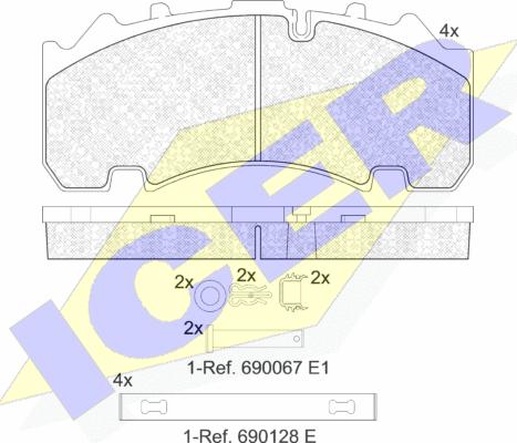 Icer 152155-066 - Komplet Pločica, disk-kočnica www.molydon.hr