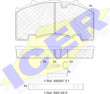 Icer 152135-066 - Komplet Pločica, disk-kočnica www.molydon.hr