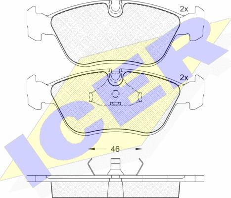 Icer 180934 - Komplet Pločica, disk-kočnica www.molydon.hr