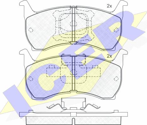 Icer 180446 - Komplet Pločica, disk-kočnica www.molydon.hr