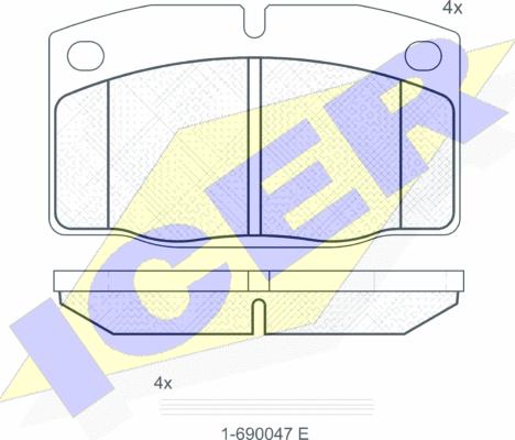 Icer 180454-066 - Komplet Pločica, disk-kočnica www.molydon.hr