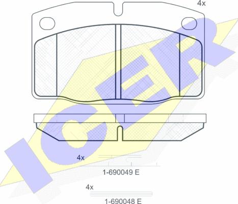 Icer 180454-073 - Komplet Pločica, disk-kočnica www.molydon.hr