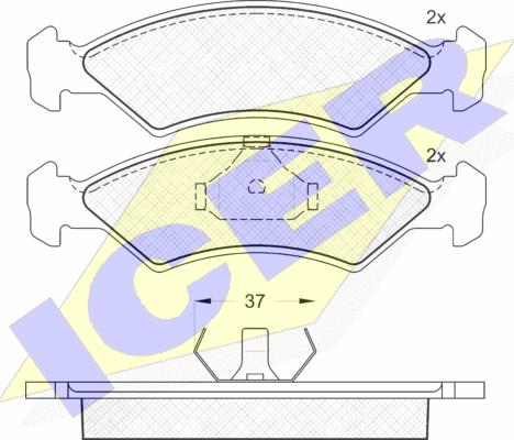 Icer 180451 - Komplet Pločica, disk-kočnica www.molydon.hr