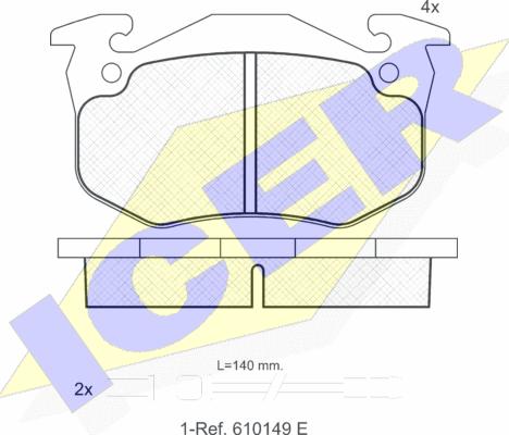 Icer 180457 - Komplet Pločica, disk-kočnica www.molydon.hr