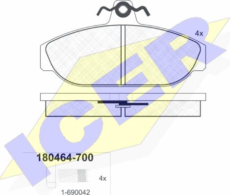 Icer 180464-700 - Komplet Pločica, disk-kočnica www.molydon.hr