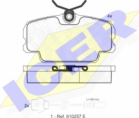 Icer 180419-203 - Komplet Pločica, disk-kočnica www.molydon.hr