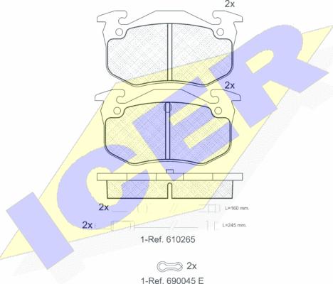 Icer 180417-066 - Komplet Pločica, disk-kočnica www.molydon.hr