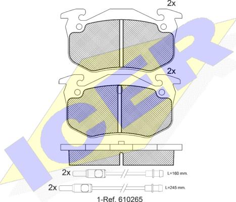 Icer 180476 - Komplet Pločica, disk-kočnica www.molydon.hr