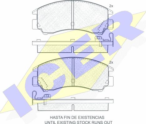 Icer 180509 - Komplet Pločica, disk-kočnica www.molydon.hr