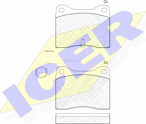 Icer 180528 - Komplet Pločica, disk-kočnica www.molydon.hr