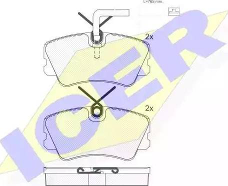 Icer 180698 - Komplet Pločica, disk-kočnica www.molydon.hr