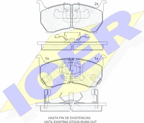 Icer 180670 - Komplet Pločica, disk-kočnica www.molydon.hr