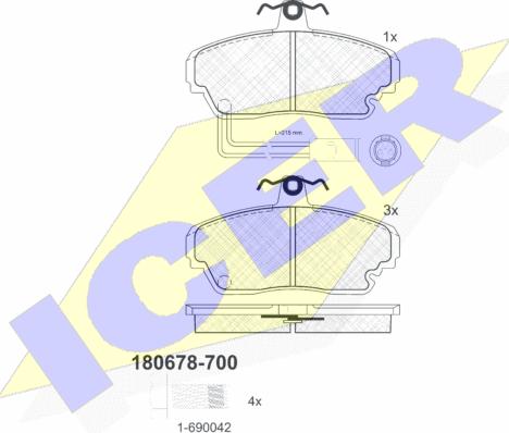 Icer 180678-700 - Komplet Pločica, disk-kočnica www.molydon.hr