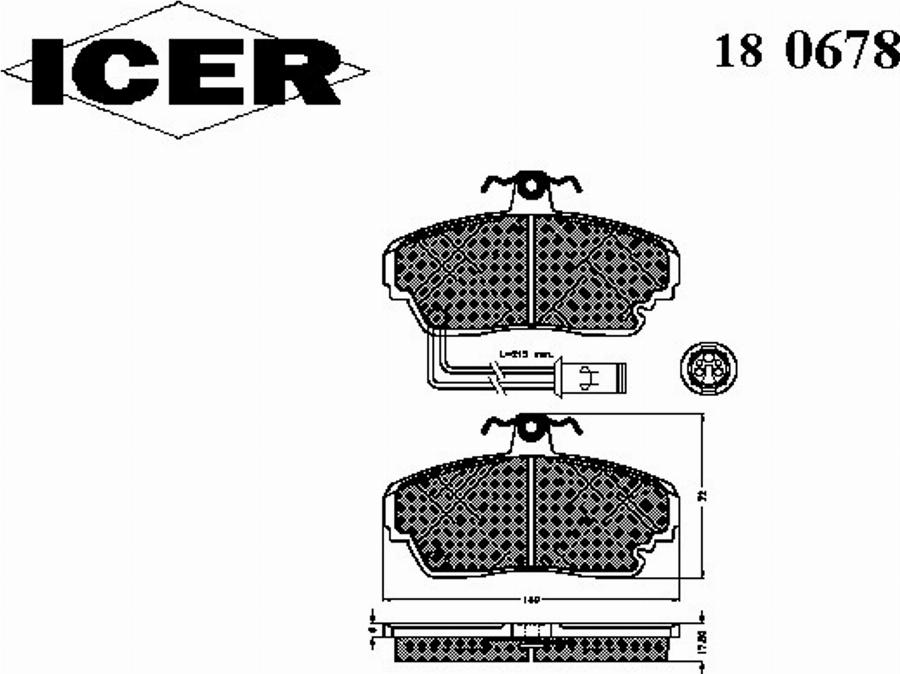 Icer 180678 - Komplet Pločica, disk-kočnica www.molydon.hr