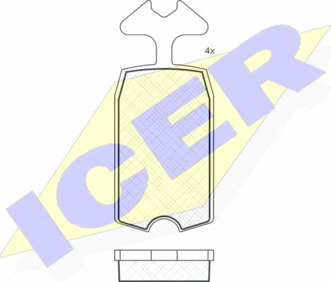 Icer 180090 - Komplet Pločica, disk-kočnica www.molydon.hr