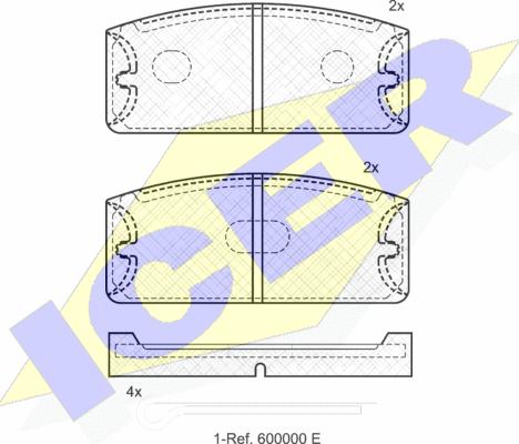 Icer 180021 - Komplet Pločica, disk-kočnica www.molydon.hr