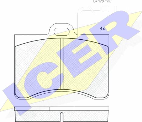 Icer 180175 - Komplet Pločica, disk-kočnica www.molydon.hr